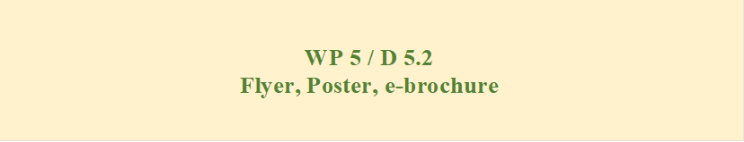 WP 5 / D 5.2
Flyer, Poster, e-brochure 
